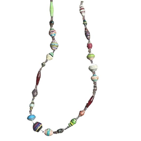 VINTAGE BEAD FOR LIFE MADE IN UGANDA Very Unique Hippy Gypsy - Picture 1 of 7